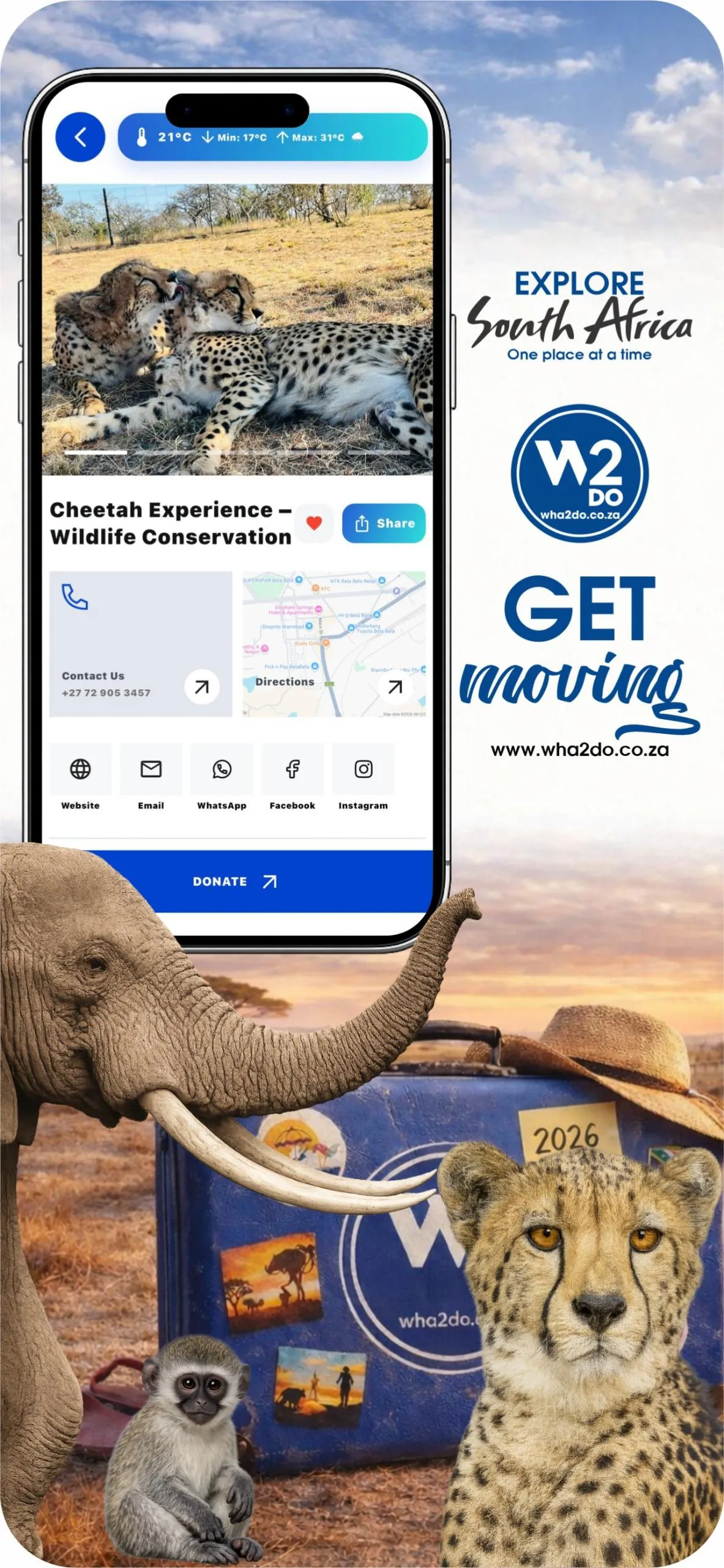 Wha2do App - Cheetah Experience
