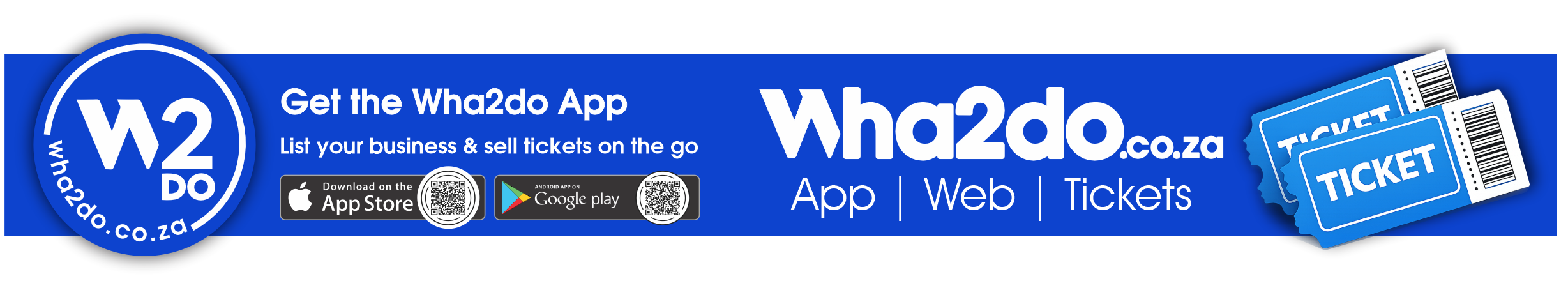 Get the Wha2do App - List your business and sell tickets on the go