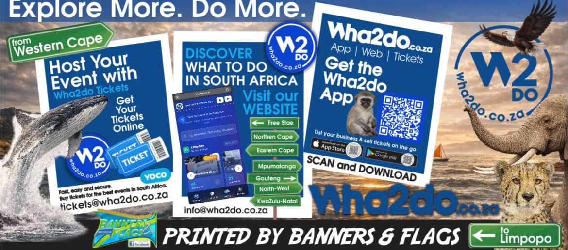 Explore More. Do More. Host events with Wha2do Tickets, discover South Africa, get the Wha2do App